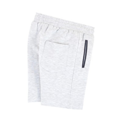 Calções desportivos cinza claro com bolsos e cintura elástica