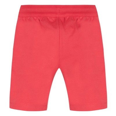 Calções de criança cor de coral com cintura elástica