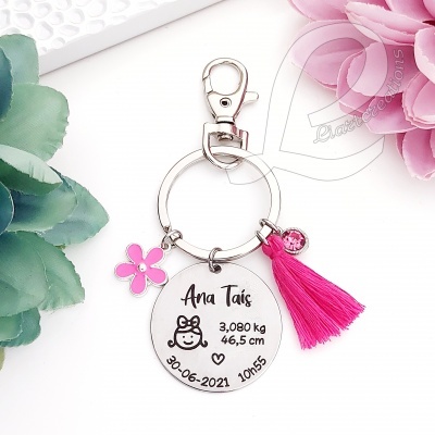 Porta-chaves dados de nascimento