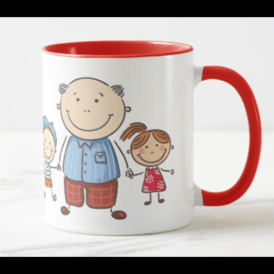 Caneca Personalizável "Melhor que ter-te como Pai é ter-te como Avô (dos meus Filhos)"