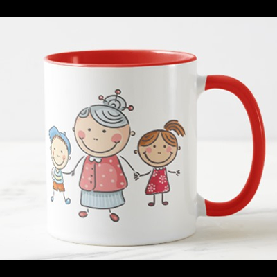 Caneca Personalizável "Melhor que ter-te como Mãe é ter-te como Avó (dos meus Filhos)"