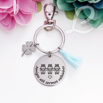 Porta-Chaves "Amigas até sermos velhinhas"