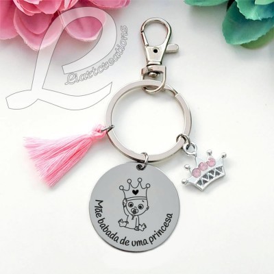 Porta-Chaves "Mãe babada de uma princesa"