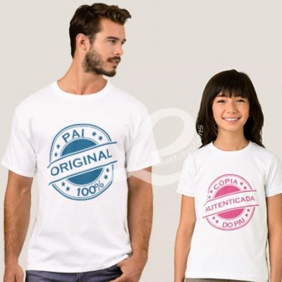 Conjunto Tshirts para Pai e Filho(a)