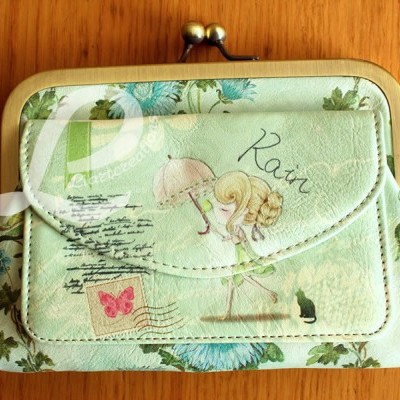 Porta-moedas Verde c/ Fecho da Avó