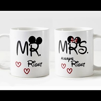 Conjunto Canecas Mr. e Mrs Right