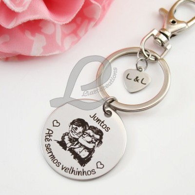 Porta-Chaves "Juntos até sermos velhinhos"