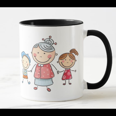 Caneca Personalizável "Melhor que ter-te como Mãe é ter-te como Avó (dos meus Filhos)"