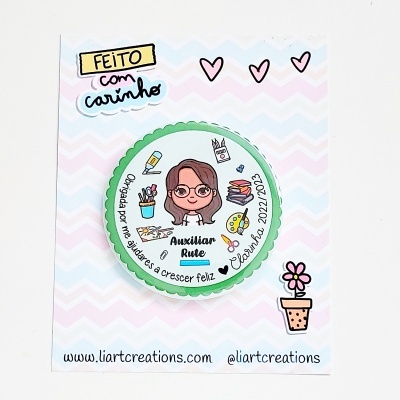 Crachá personalizado  Educadora/ Auxiliar