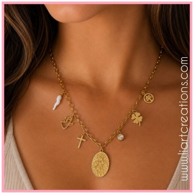 Fio Amuletos com Medalha da Virgem Maria