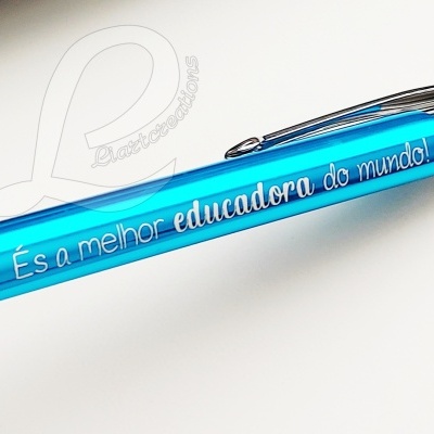 Conjunto Estojo + Caneta "Obrigado pelo carinho e dedicação!