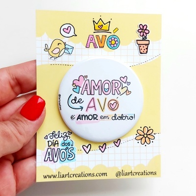 Iman personalizado "Amor de avó é amor em dobro"