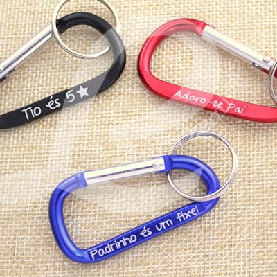 Porta-Chaves Mosquetão com Gravação Personalizada