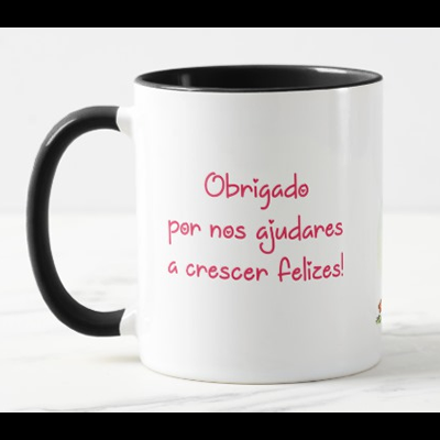 Caneca "Obrigado por nos ajudares a crescer felizes"
