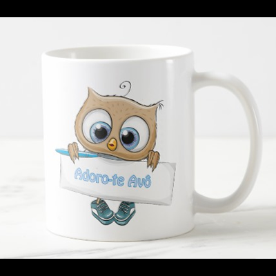 Caneca "Coruja Adoro-te Avô + Para o Melhor Avô do Mundo"