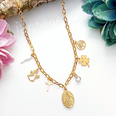 Fio Amuletos com Medalha da Virgem Maria