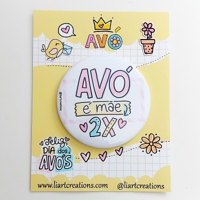 Iman personalizado "Avó é mãe 2X"