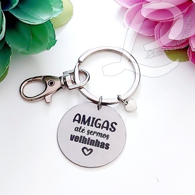 Porta-Chaves "Amigas até sermos velhinhas"
