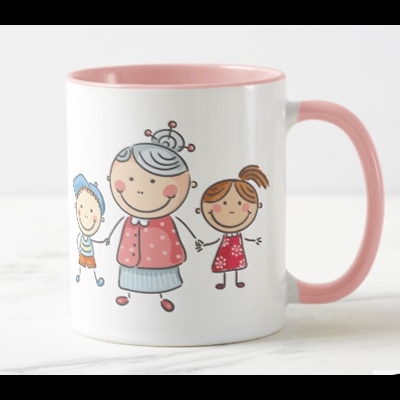 Caneca Personalizável "Melhor que ter-te como Mãe é ter-te como Avó (dos meus Filhos)"