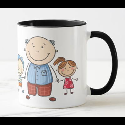 Caneca Personalizável "Melhor que ter-te como Pai é ter-te como Avô (dos meus Filhos)"