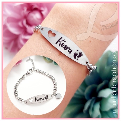 Pulseira chapa com nome