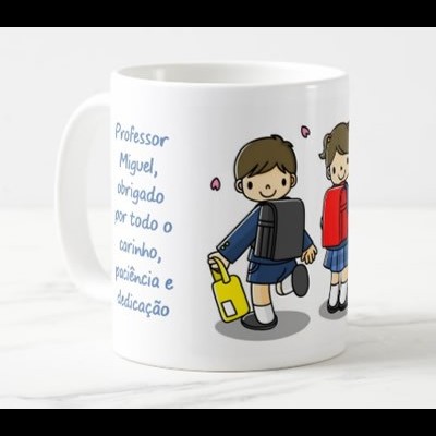 Caneca "Professor (Nome) , obrigado por todo o carinho, paciência e dedicação"