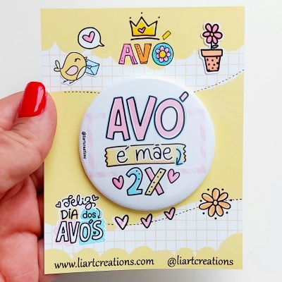 Iman personalizado "Avó é mãe 2X"