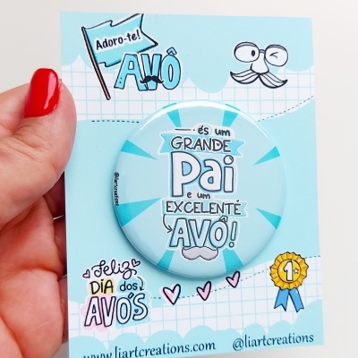 Iman personalizado " És um grande pai e um excelente avô"