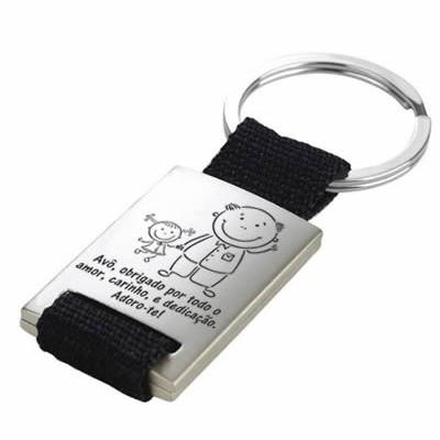 Porta-Chaves c/ Gravação "Avô, obrigado pelo amor, carinho e dedicação. Adoro-te"
