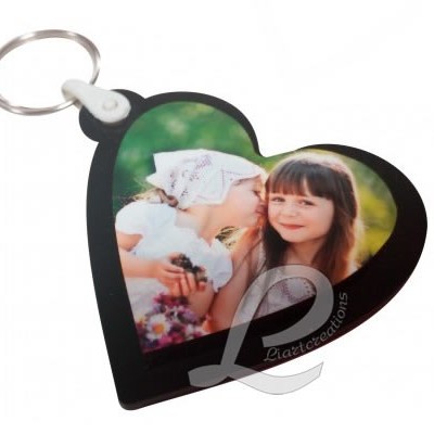 Porta-Chaves Coração Acrílico com Impressão de Fotografia