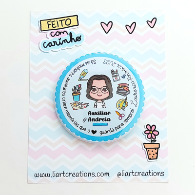 Crachá personalizado  Educadora/ Auxiliar