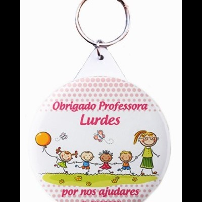 Crachá  Personalizado "Obrigado Professora, por nos ajudares a crescer"
