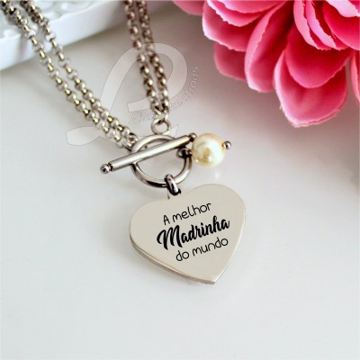 Colar Personalizado A melhor Madrinha do mundo