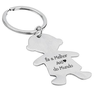 Porta-Chaves Menino c/ Gravação "És a Melhor Avó do Mundo!"