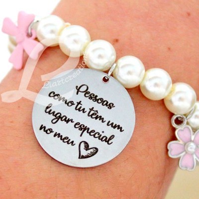 Pulseira Elástica "Pessoas como tu têm um lugar especial no meu coração"