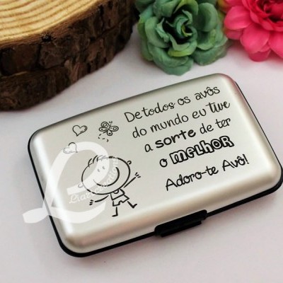 Porta-cartões " De todos os avôs do mundo eu tive a sorte de ter o melhor"