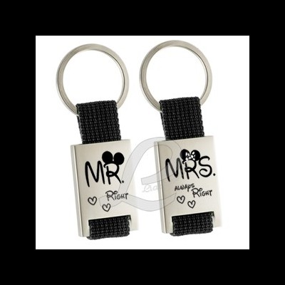 Conjunto de Porta-Chaves Mr. e Mrs. Right