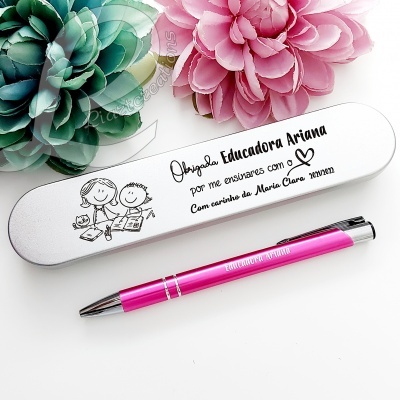 Conjunto Estojo + Caneta 