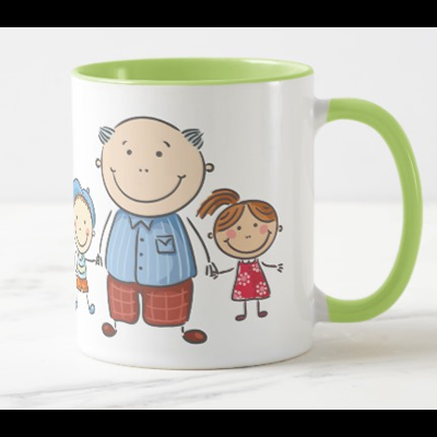 Caneca Personalizável "Melhor que ter-te como Pai é ter-te como Avô (dos meus Filhos)"