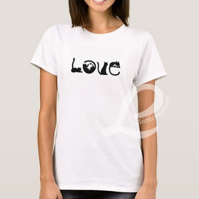 T-shirt Love Gatos