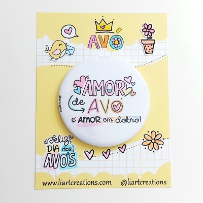 Iman personalizado "Amor de avó é amor em dobro"