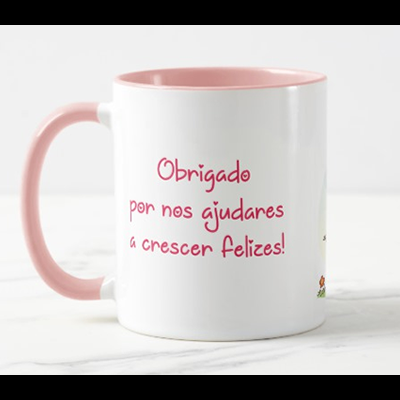 Caneca "Obrigado por nos ajudares a crescer felizes"