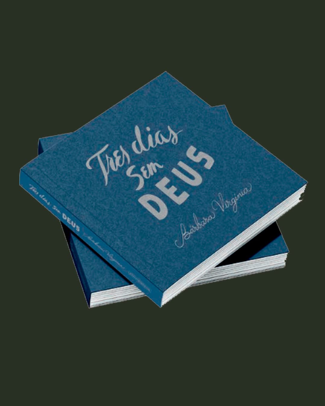 TRÊS DIAS SEM DEUS ∙ BÁRBARA VIRGÍNIA Dois livros com capa azul e título Três dias sem DEUS