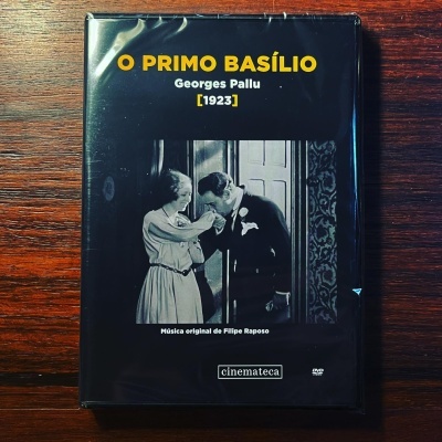 DVD do filme O PRIMO BASÍLIO de 1923 com capa preto e branco