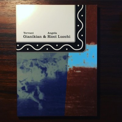 Livro com capa azul, castanho e branca com nomes dos autores sobre fundo de madeira escura