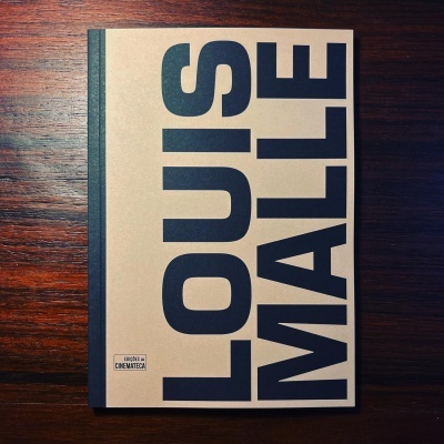 Livro capa dura com título Louis Malle em letras grandes e selo edições Cinemateca