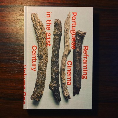 Capa de livro branca com texto e quatro bastões secos sobre mesa de madeira.