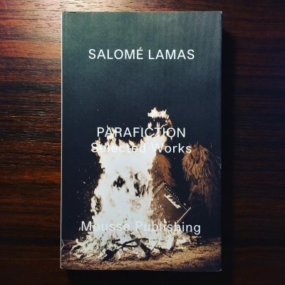 Capa de livro preta com uma grande chama e texto branco