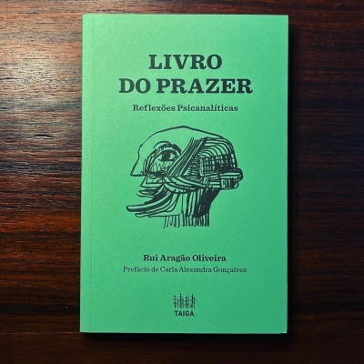 Capa de livro verde com texto e ilustração preta