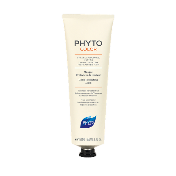 PHYTO Phytocolor Máscara Protetora da Cor para Cabelos Pintados ou Madeixas 150ml Tubo branco de máscara capilar PHYTO COLOR com tampa preta